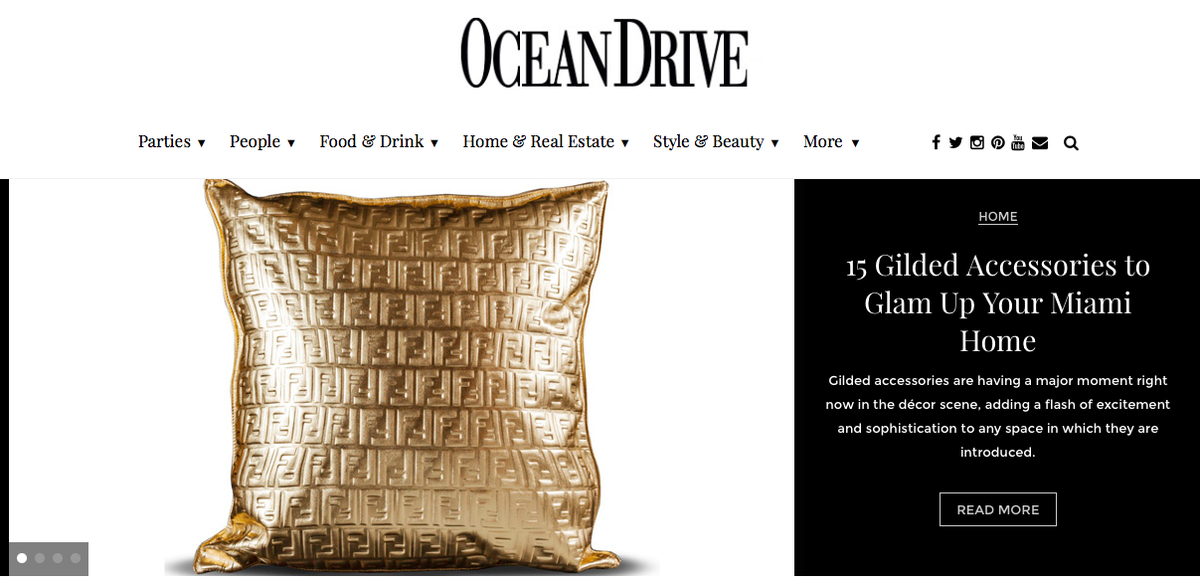 Check out my new piece for <a href="/OceanDriveMag/">Ocean Drive Magazine</a>"15 Gilded Accessories to Glam Up Your Miami Home"—> bit.ly/1Of4HNW