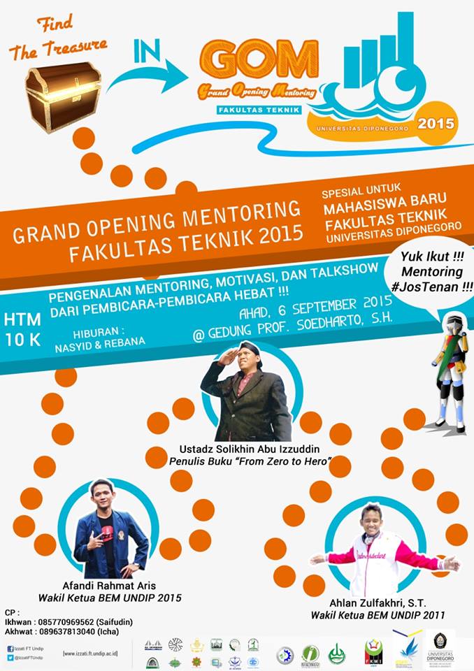 H-2 GOM (Grand Opening Mentoring) Fakultas Teknik, Event Muslim Teknik Terbesar!
#MentoringJosTenan #Dekatbersahabat