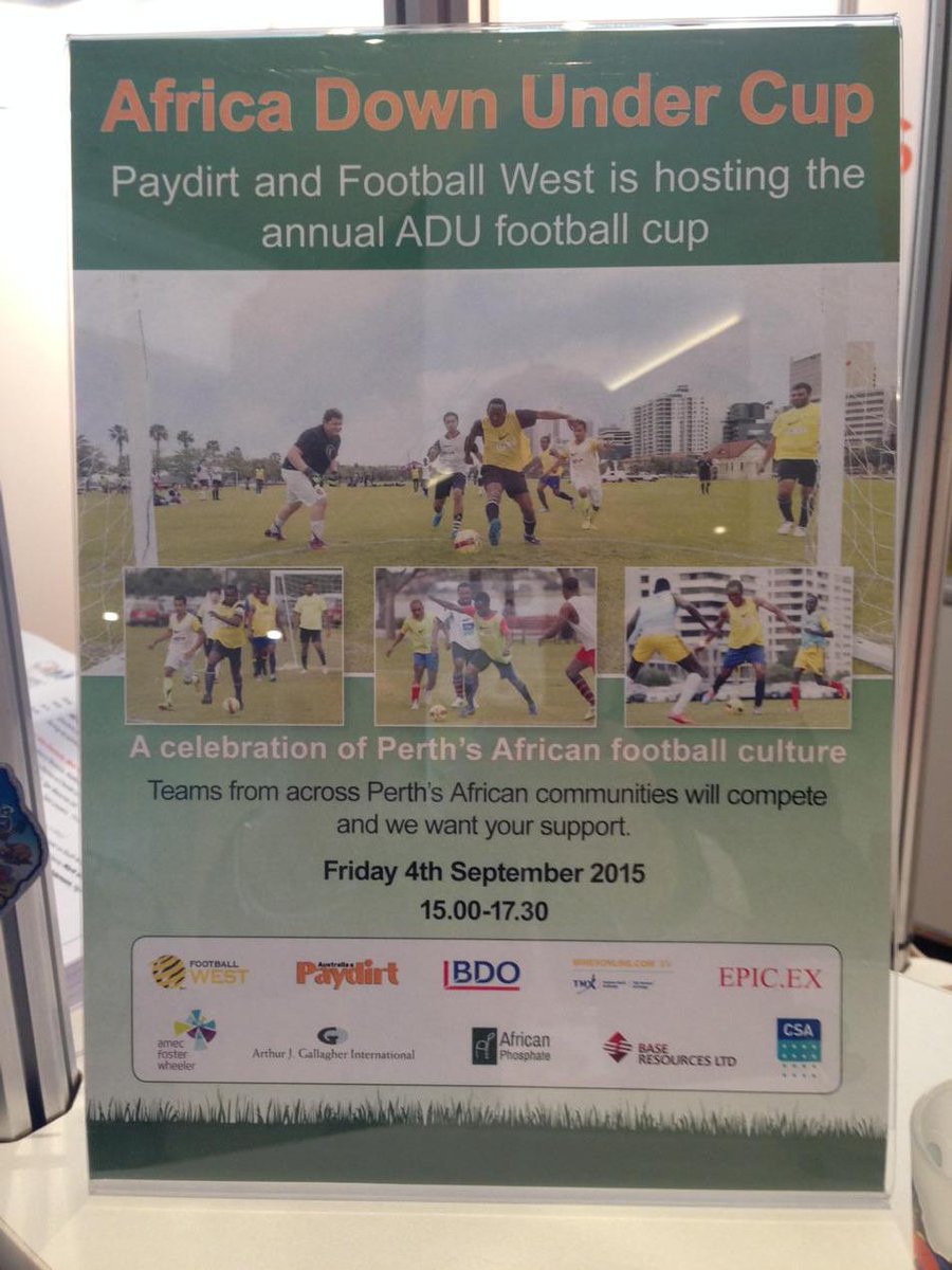SherifPerth's tweet photo. Get down to support the ADU cup today. Special guests in green &amp; gold to present the Cup!!! #adu2015 #bdoinafrica http://t.co/U8WUAz5XXZ