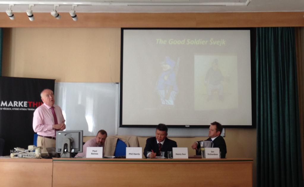 anselmoCZ's tweet photo. #PhilHarris and The Good Soldier Švejk :) #IPMC #ipmc2015 #conference http://t.co/iakSTXTs8Y