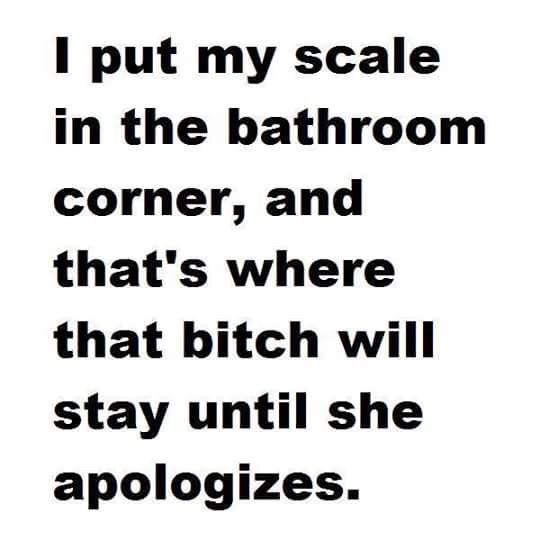NModipa's tweet photo. My scale tells me things I don't wanna know😐 http://t.co/P37qpIztTQ