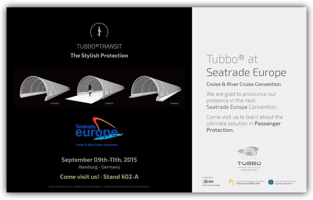 TubboDesign's tweet photo. Tubbo® at #SeatradeEurope
We are glad to announce our presence in the next Seatrade Europe Convention. Booth 602-A http://t.co/XCK5i1Xa2N