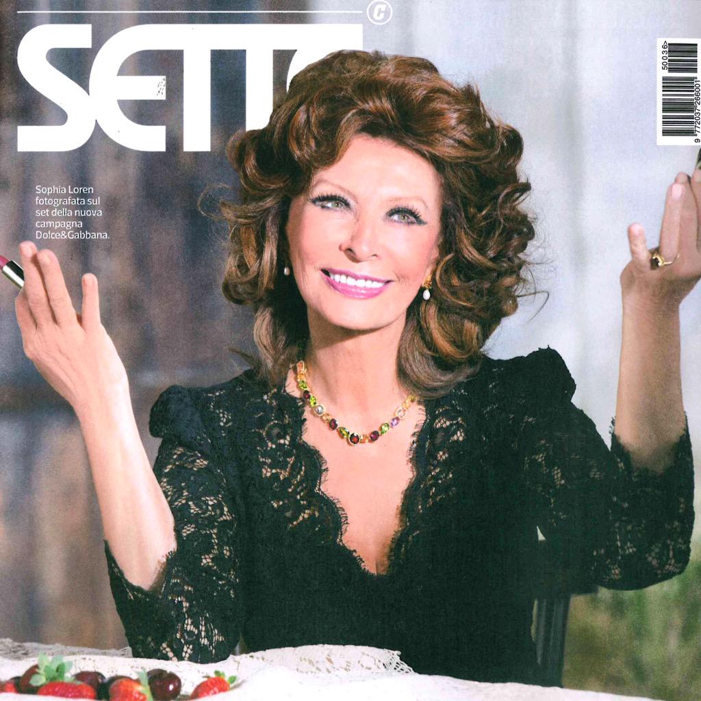 dolcegabbana's tweet photo. #SophiaLoren on Sette cover From September 10th you can pre-order online this inimitable lipstick #itsmyred #dgbeauty http://t.co/uHUiu7VWEV
