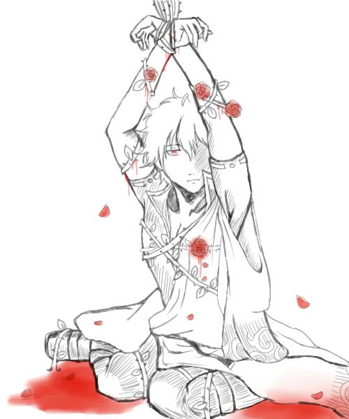 blueday_draw's tweet photo. 【束縛】[銀時受け] #深夜の銀受け60分 http://t.co/7ekozu3UPe