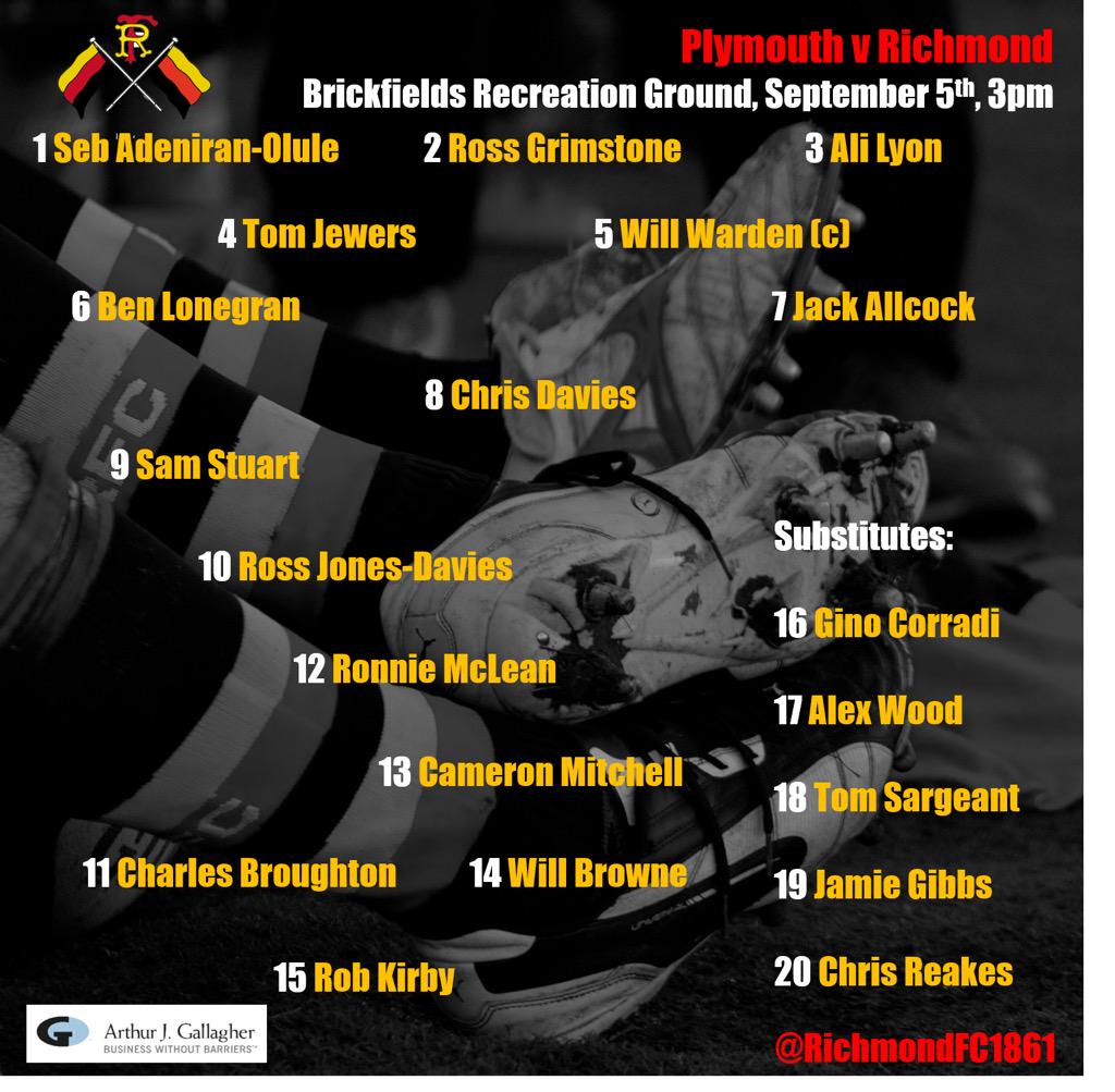 It's the start of the #nat1 season and we're off to @AlbionRFC The team is...