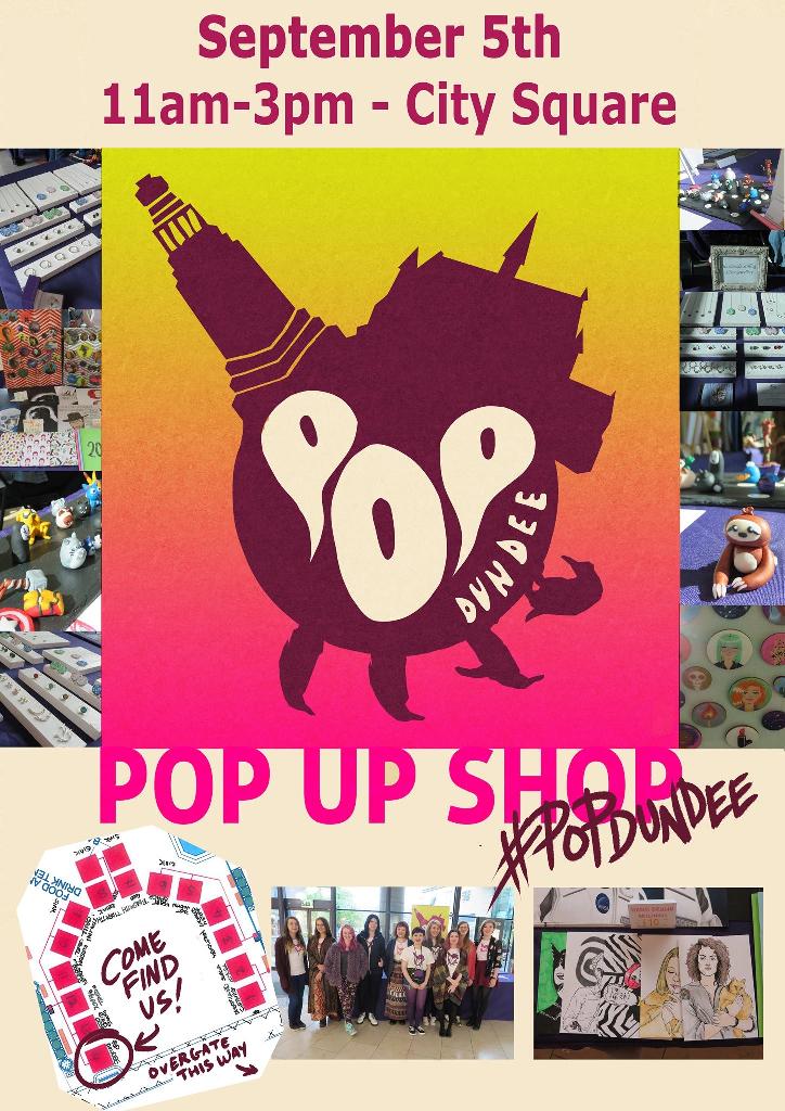 vicky_stephen94's tweet photo. One more day till #POPDUNDEE makes an appearance at the Pop Up Dundee event in the City Square! Come say hi! http://t.co/T9IBdN7tDS