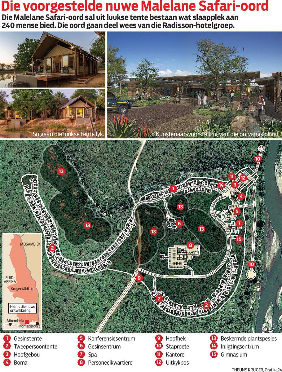 Nuwe Kruger-kamp. Luukse tente kom pleks van lodge. netwerk24.com/nuus/omgewing/… <a href="/elisetempelhoff/">elise tempelhoff</a>