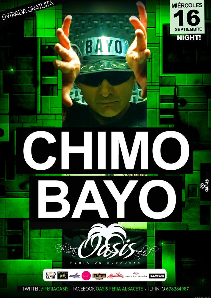 FERIAOASIS's tweet photo. CONFIRMACIÓN REMEMBER!!!
El miércoles 16, un grande de los 90 y la ruta del bakalao... @ChimoBayo!!!
#FeriaAb2015 😈 http://t.co/YnqTMFlK1s