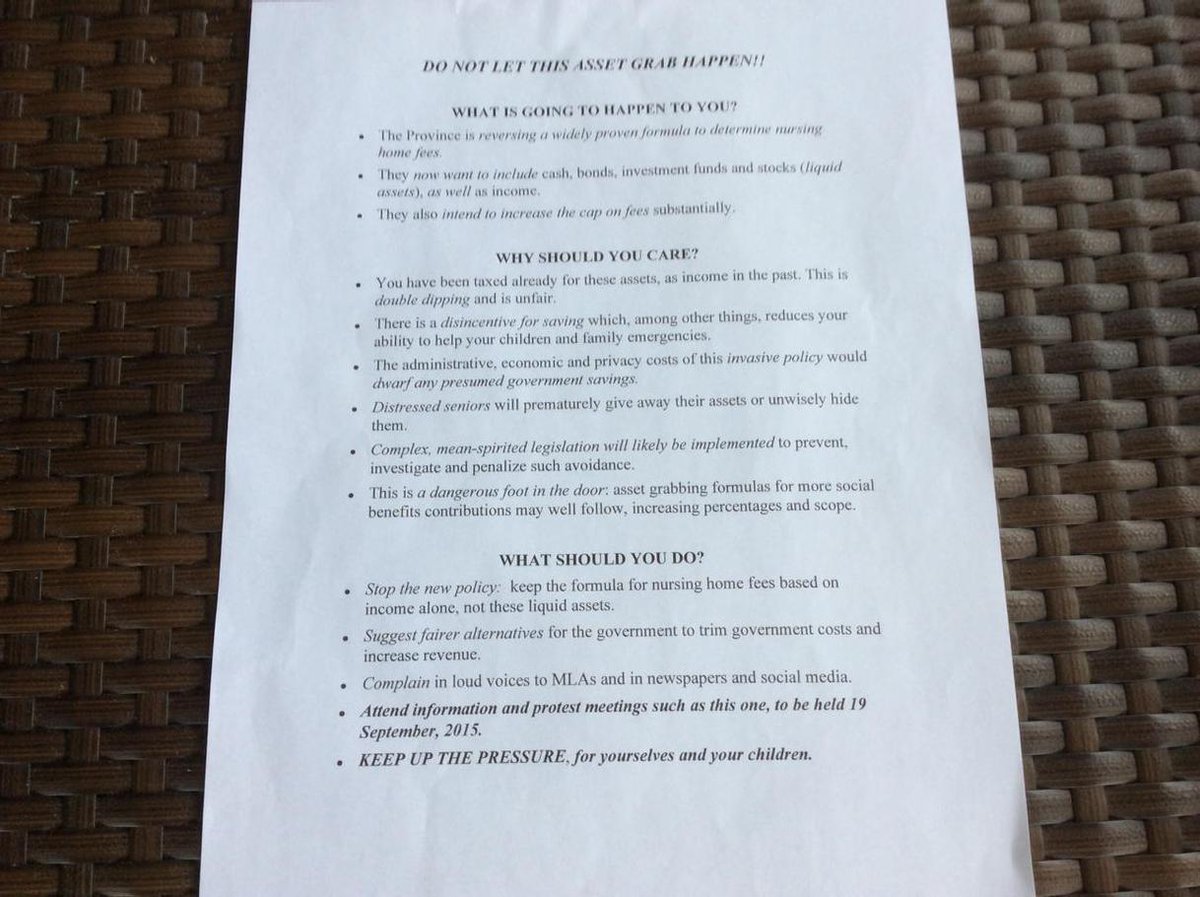 MikeKCraig's tweet image. People make a difference,let's put a stop to this asset grab on Seniors,meeting is at Mount Pleasant Ave 1-3 Sept 19