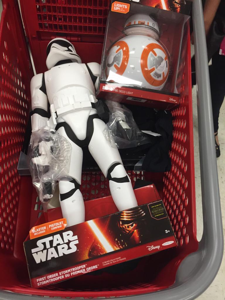 Target's tweet image. In a @Target, not far, far away... Celebrate #ForceFriday with exclusive #StarWars finds. tgt.biz/ve42