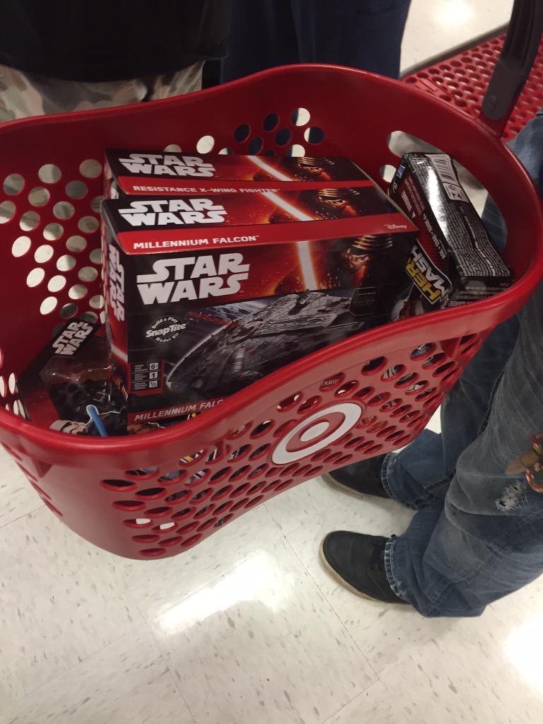 Target's tweet image. In a @Target, not far, far away... Celebrate #ForceFriday with exclusive #StarWars finds. tgt.biz/ve42