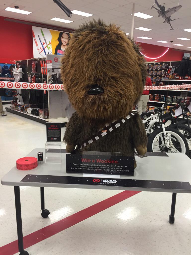 Target's tweet image. In a @Target, not far, far away... Celebrate #ForceFriday with exclusive #StarWars finds. tgt.biz/ve42