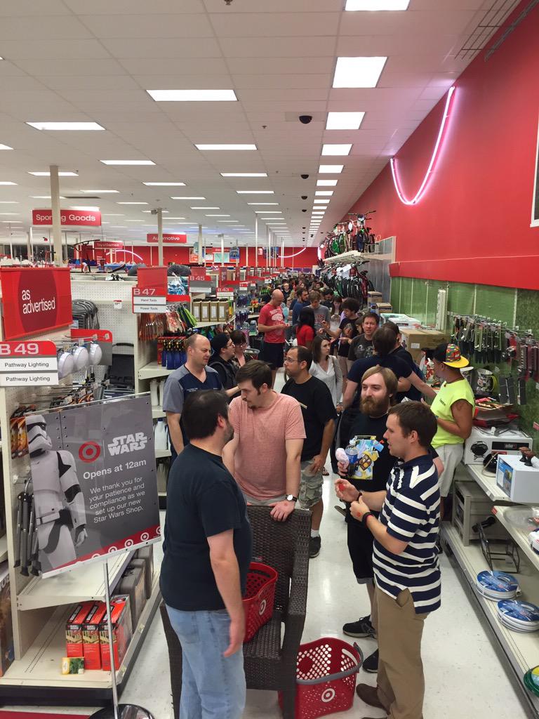 Target's tweet image. In a @Target, not far, far away... Celebrate #ForceFriday with exclusive #StarWars finds. tgt.biz/ve42