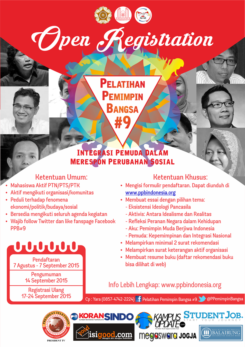 isigoodnews's tweet photo. Kami mengundangmu untuk mengikuti Pelatihan Pemimpin Bangsa ke-9! http://t.co/w6Y9Zh3Ybe #PPB9 @PPemimpinBangsa http://t.co/jZHXbbu6aY