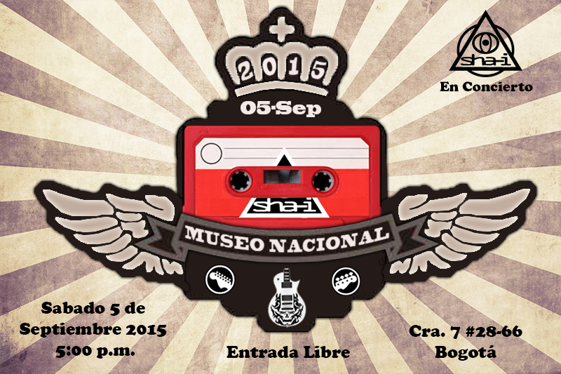 ShaiCol's tweet photo. Listos... el sábado 5 a las 5,  volvemos con toda, desde el Museo Nacional... SHAI http://t.co/ZkTCGdvmk3