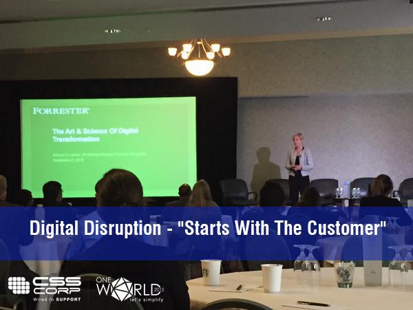 movate_inc's tweet photo. #Digital Disruption - "Starts With The #Customer" - @sharynleaver @forrester #OneWorld15 http://t.co/Fbj0JlncM9