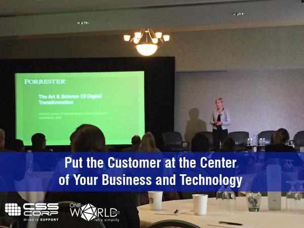 movate_inc's tweet photo. Put the #Customer at the Center of Your #Business and #Technology - @sharynleaver @forrester #OneWorld15 #CX http://t.co/sysbUpgfCU