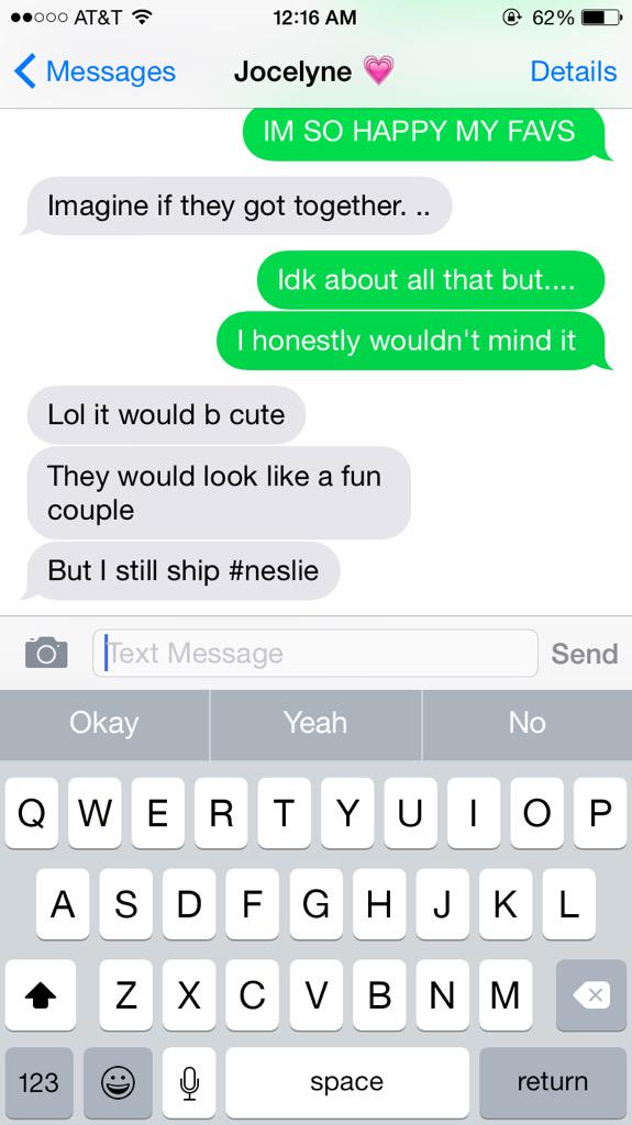 OVOLeslie_'s tweet photo. When my best friend says she'd like Camila w/ Niall but she still ships #neslie 😏😊😊😊 http://t.co/L7MRy6g2Rh