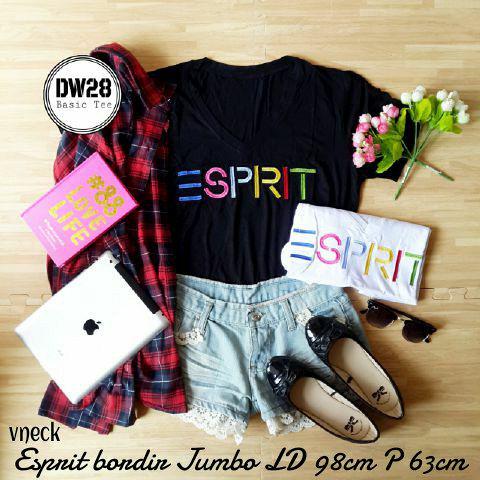 Harga 42rb • Esprit bordir jumbo • Bhn spandex rayon • Fit to L besar