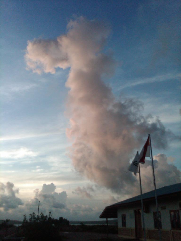 duck cloud above the power plant project, Kupang NTT.