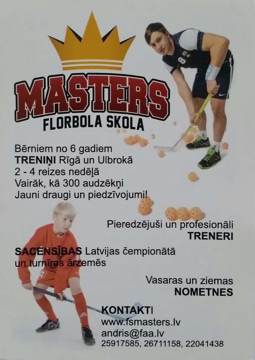 FSMasters's tweet photo. Nezini, ko darīt pēc skolas?
PIEVIENOJIES MUMS! Uzņemam zēnus un meitenes no 6 gadu vecuma
#Florbols #FSMasters http://t.co/1SDhA7OzGQ
