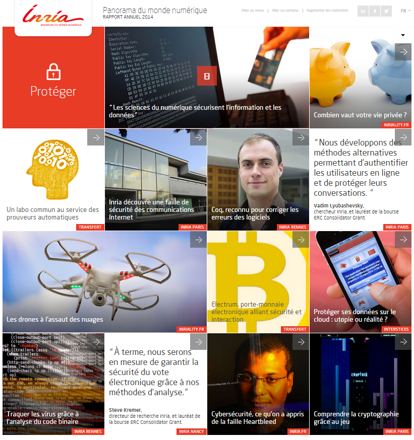 Inria's tweet photo. Les sciences du numérique sécurisent l'info et les données http://t.co/0BrCisx778 #RA2014 #crypto #cybersecurite http://t.co/jUHJgq1R36