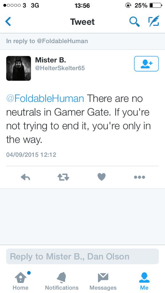 Kingkhorne's tweet photo. Deluded righteousness #GamerGate #GamerGateLives http://t.co/HR9Trc8Mem