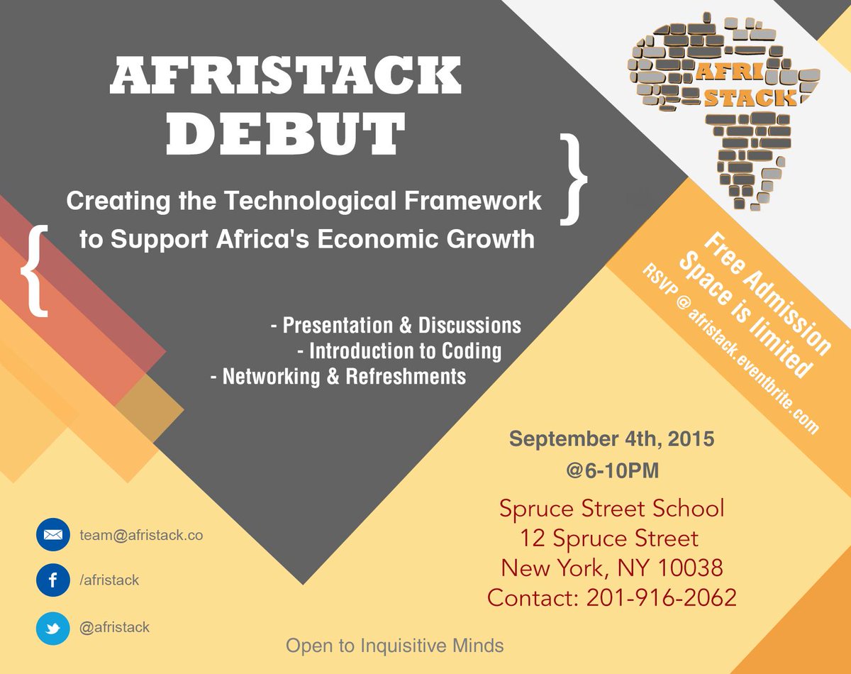 afristack's tweet photo. Excited to welcome you at AfriStack Debut tonight. - Team @afristack @tonypoenou #AfriStackLaunch http://t.co/0FGj32pJM1