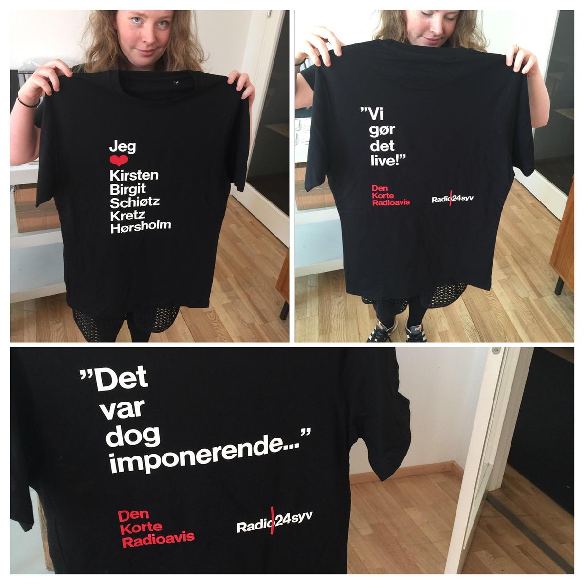 Mads Brügger on Twitter: "Så er den her endelig: Den Korte Radioavis t-shirt'en, i 2 versioner; 1 "Vi gør det live og 1 m. "det var dog imp" http://t.co/fvUSpPxwnP" / Twitter