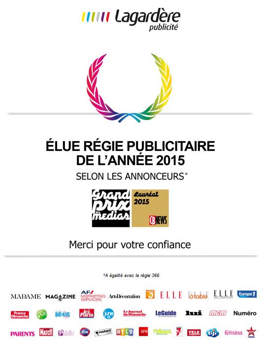 CMIMediaFrance's tweet photo. Élue régie publicitaire de l'année selon les annonceurs au #GPM2015 @CB_News ! Merci à tous http://t.co/cmSlhpplJo http://t.co/up4L25Y2SE