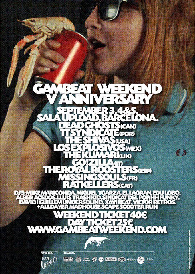 Llegó el día! #GambeatWeekend V en la #SalaUpload #Barcelona Entradas ➡ movingtickets.com/gambeat-weeken… #prawnandproud!