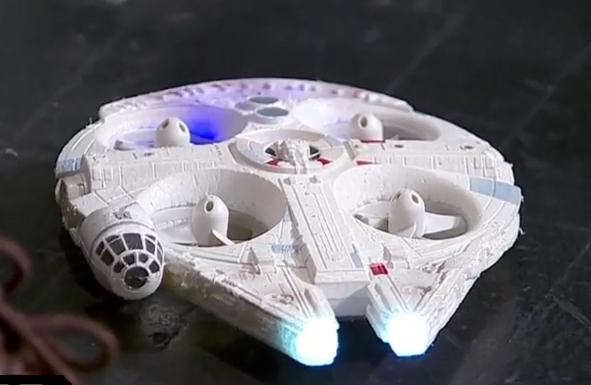 contagious's tweet photo. #MillenniumFalcon Drone, anyone? (They go on sale today) #StarWars http://t.co/b6RzqMc61r