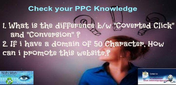 nidhimamseo's tweet image. Check your #ppc / #Adwords knowledge, Write answer in comment,
For #AdvancedPPC Classes Cl… goo.gl/HO5VLn