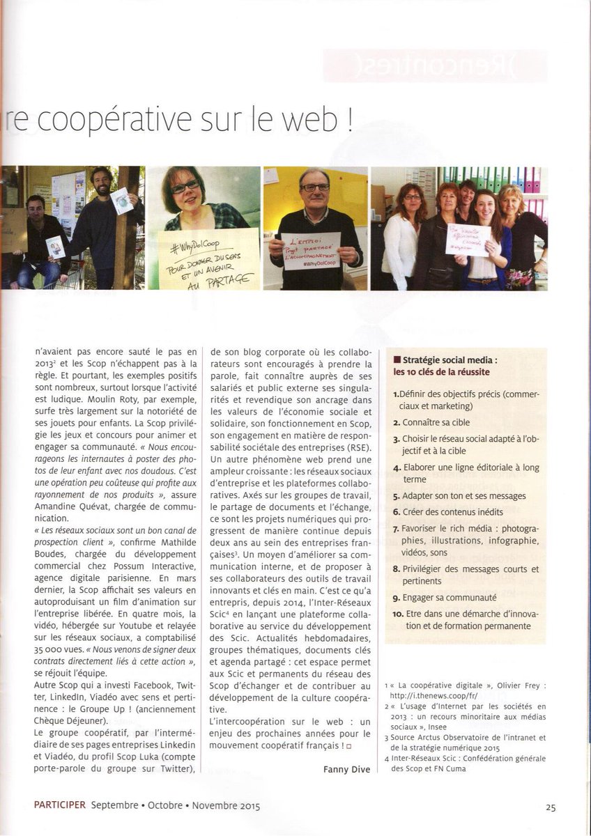IntlSummitCoop's tweet photo. RT @CoopsEurope: Social media &amp; #coops - interesting article in FR by @les_scop mentioning #WhyDoIcoop http://t.co/98pmBBMDPo