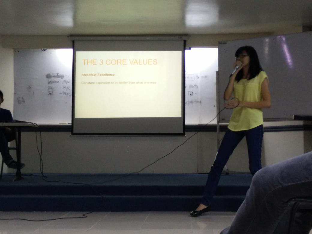 UPAdCore's tweet photo. President Sylvie Reyes guides the future mems as AdVent rolls on!
#YourAlternateUniverse #RedefineCreativity http://t.co/rnpUyZcJYl