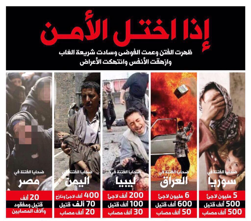 hsalfaris's tweet photo. أبكي على الشام أم أبكي على اليمن، أم العراق الذي أمسى بلا وطن، جفت دموعي فما عادت تساعدني وتلك ليبيا على بحر من الفتن http://t.co/nKXfKVRT62