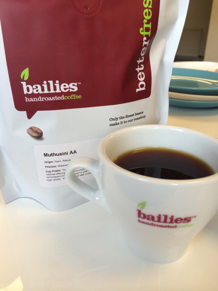 BailiesCoffee's tweet photo. The new Kenya Muthuaini AA has arrived at BailiesHQ @bailiescoffeeRK #FreshRoastFridays #blackcurrant #caramelnotes http://t.co/5ROCyJUMlP