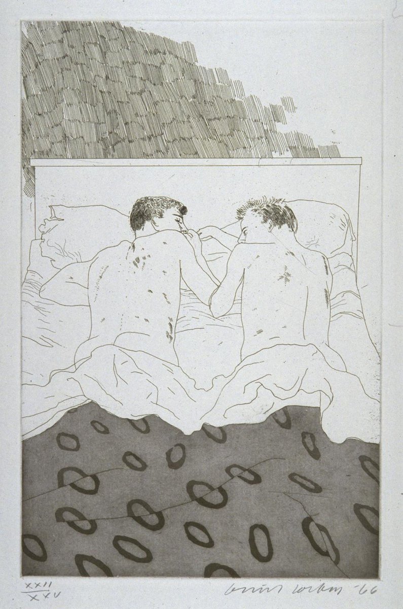 heretikradikal's tweet photo. etchings for Illustrations for Fourteen Poems from C.P. Cavafy
One Night
Two Boys Aged 23 or 24
1966 #DavidHockneys http://t.co/oLQjzsJ9uU