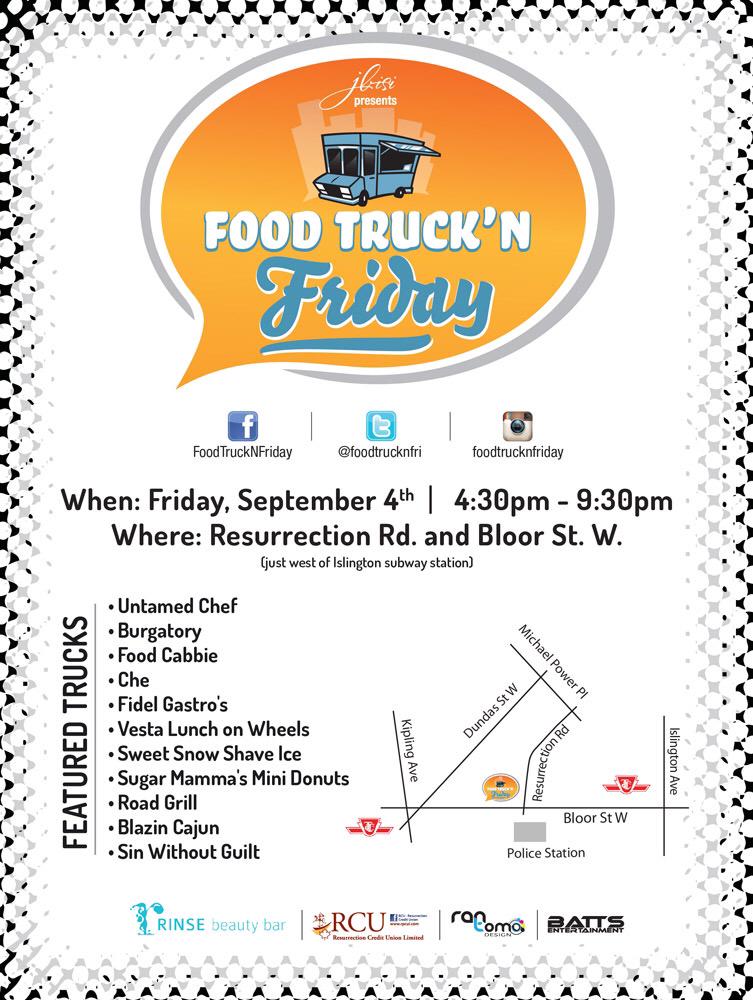 FoodTrucknFri's tweet photo. Today's the day! #FoodTruckNFriday kicks off at 4:30. Lots of parking @ Islington station, just a 5 min walk away! http://t.co/EDnNxFXRZf