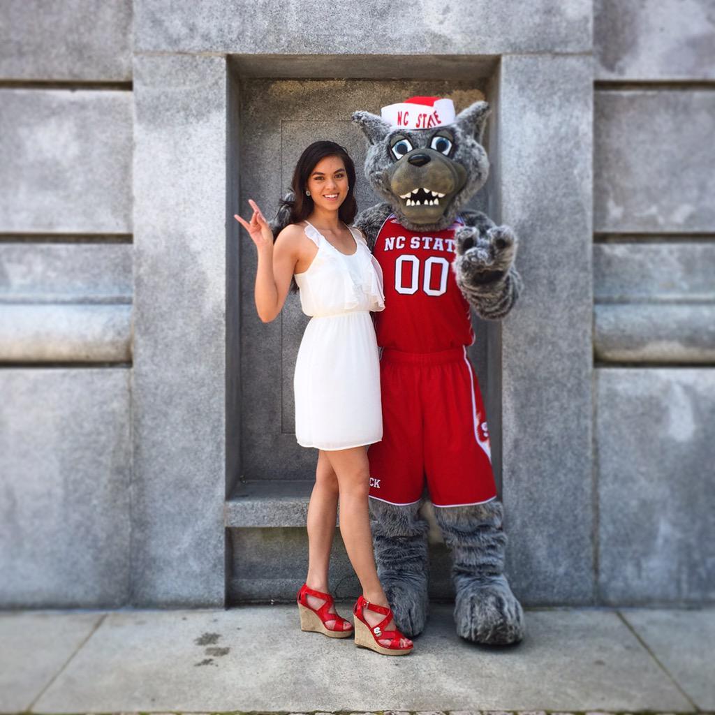 Skei and Mr. Wuf! @collegecolors #CollegeColorsDay reppin' the pack!