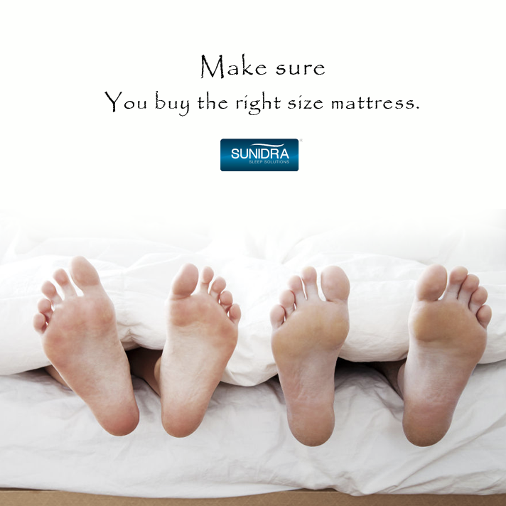 Find out what mattress size is best for you. #MattressSizes Buy Sunidra Mattress online @ dreamsleep.in