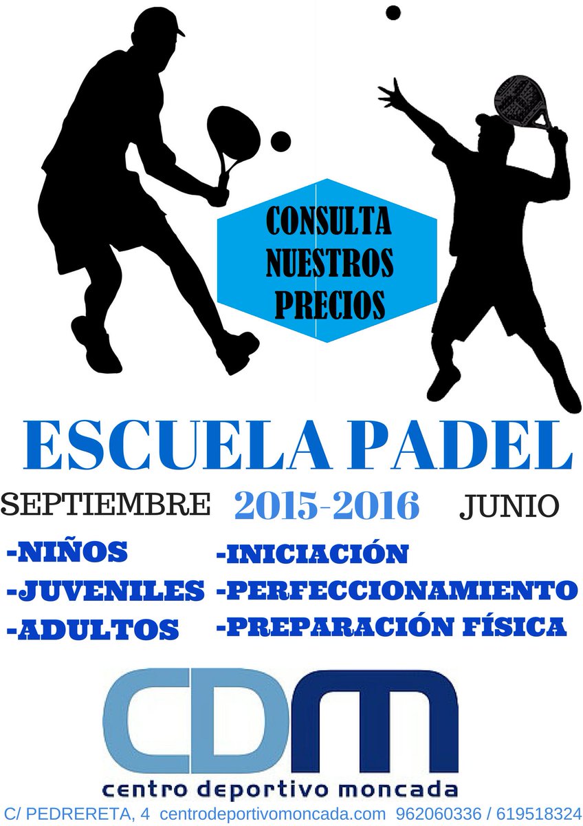 Secopsa's tweet photo. En @cdmoncada tienen clases de #padel para adultos y #niños. ¡Qué mejor manera de relajarse y pasarlo bien! #deporte http://t.co/EKE9Dvncz5