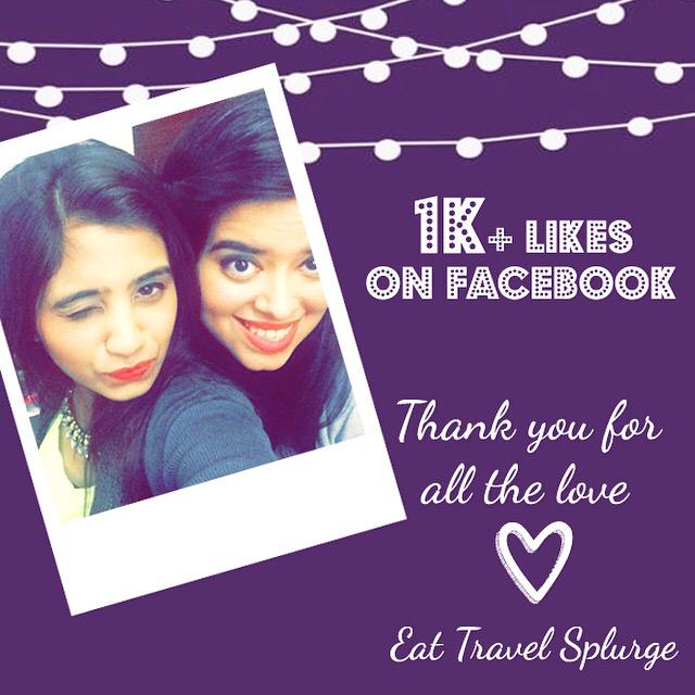 ets_blog's tweet photo. Thank you for all the love!!💜 #eattravelsplurge #love #thankyou #1k #likes #facebook #blogger #lifestyle http://t.co/JUMGRsGWoB