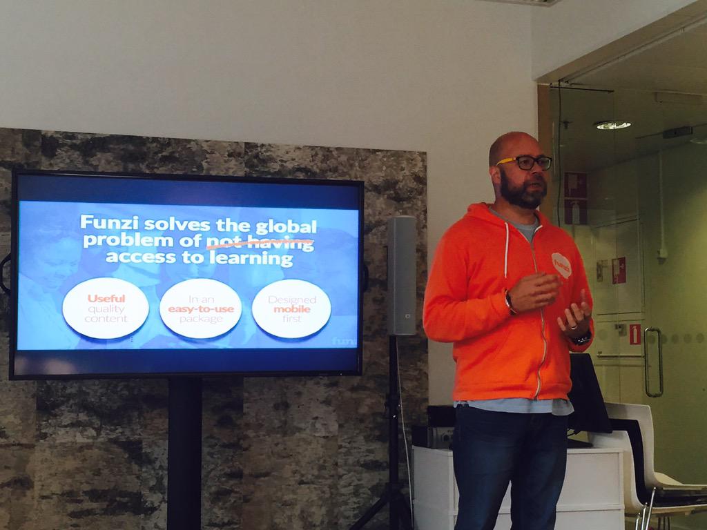 arihuczkowski's tweet image. this is @aape at #GoogleLaunchpad pitching #Funzi @EspooInnovation
