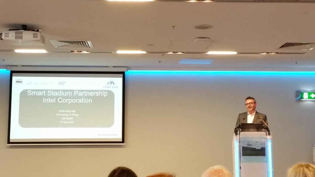 anatolyl's tweet photo. Philip Moynagh of @intel talks on IoT and Moore's law #SmartCrokePark #IoT @CesantaHQ http://t.co/RjXfB2TvOH