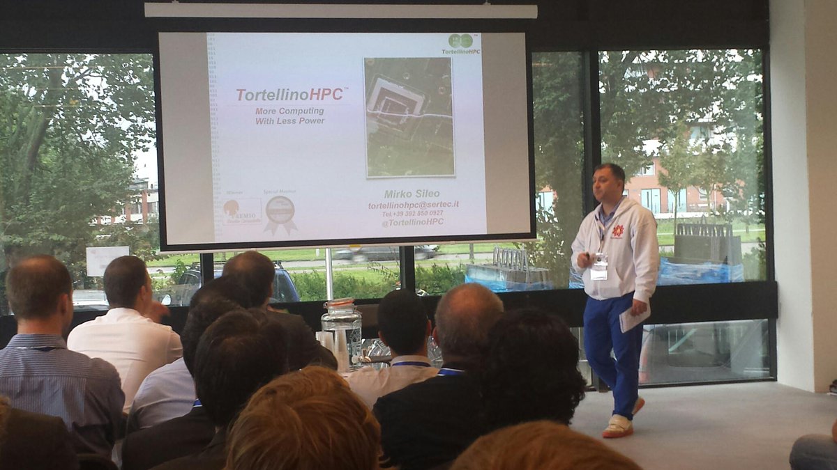 @TortellinoHPC cooling system for high performance computers pitching at the @ClimateLaunch finals @erstartup