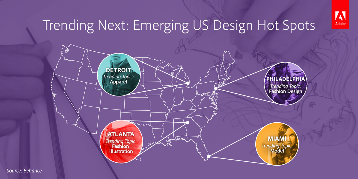 ZillionDesigns's tweet photo. NY & LA have been long-known creative hubs, but where are the emerging hot spots? http://t.co/iccjsjGCIC #AdobeIndex http://t.co/pBauHkX1hn