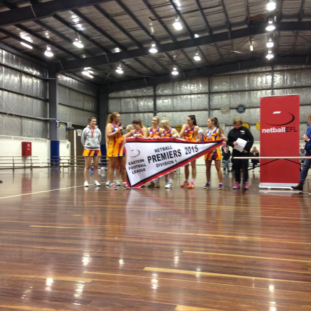 Eastern_FNL's tweet photo. Congratulations to @EasternlionsFC on winning the #netballEFL #efldiv1 Premiership as they defeated @CroydonFC 53-32 http://t.co/ACe7sMxYiL
