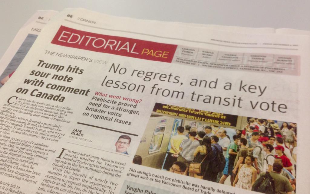 BoardofTrade's tweet image. Our CEO&apos;s op-ed on the #transitreferendum and the need for a regional business voice: ow.ly/RLW5u #vanpoli