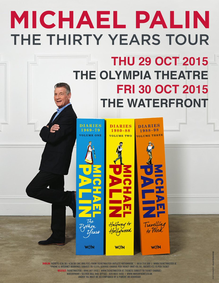 mcd_productions's tweet image. #Pythonesque!  Michael Palin Coming to @olympiatheatre #WaterfrontBelfast @TicketmasterIre